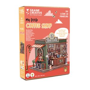 Maquette en bois miniature à construire – Coffee shop