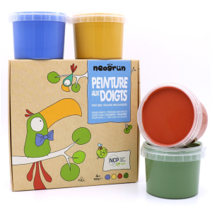 Peinture aux doigts 4 couleurs primaires