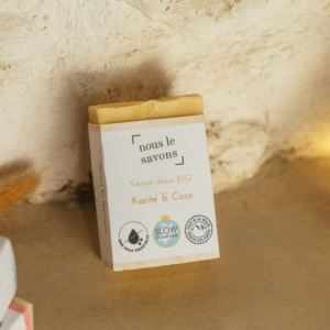Savon doux au karité-coco – idéal nourrissons
