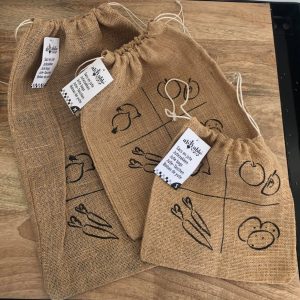 Sac en jute pour fruits et légumes (Taille au choix)