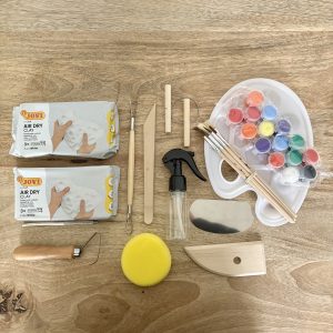Kit de poterie argile auto-durcissante – enfants et adultes