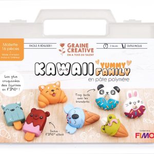 Mallette Kawaii Yummy Family – Kit pâte FIMO – Graine Créative