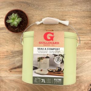 Seau à compost ovale vert – 7L