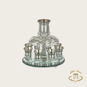 Fontaine de Vin en cristal 33×25 avec 8 petites coupes