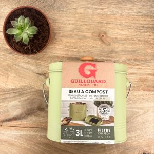 Seau à compost ovale vert – 3L