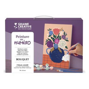 Peinture par numéros 20×30 cm – Bouquet de fleurs