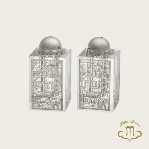 Salière et poivrière en cristal