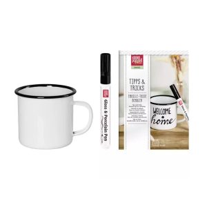 Kit : Tasse en émail à décorer