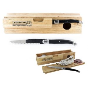 Cave à saucisson et couteau