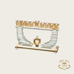 Hanoukia élégant en cristal 19,5 x 28 cm