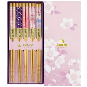 Coffret 5 baguettes sakura rose