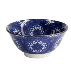 Bol moyen Fleur bleu