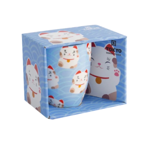 Mug Kawaii Chats vagues bleues