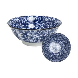 Bol large fougère bleus