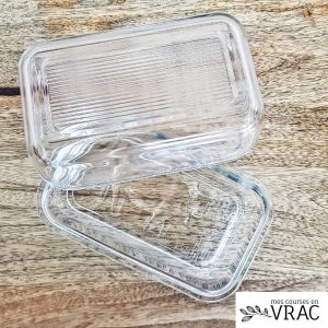 Beurrier en verre – motif vache