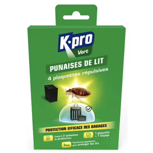 Plaquettes anti-punaises de lit lot de 4 – K.PRO