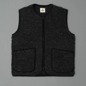 GILET MIXTE - NOIR CHINÉ - LAINE NATURELLE - COLDBREAKER