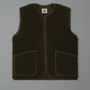 GILET MIXTE - KAKI - LAINE NATURELLE - COLDBREAKER