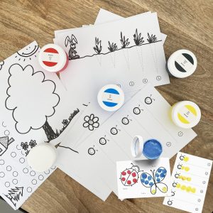 Coffret : J&rsquo;apprends à compter avec la peinture et les doigts