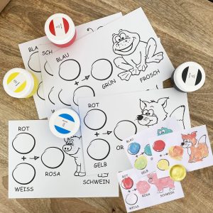 Coffret : J&rsquo;apprends à connaitre les couleurs avec la peinture et les doigts