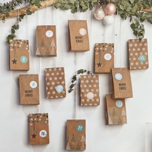 Kit pour faire son propre calendrier de l&rsquo;avent en kraft