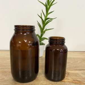 Jar en verre ambré – 500 ou 250 ml