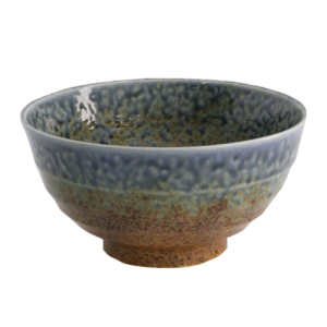 Bol à ramen Minoyaki brun et bord bleu