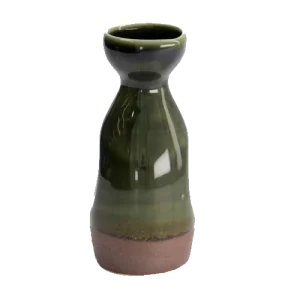 Carafe à sake brune et verte