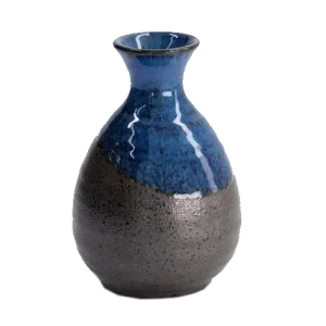 Carafe à saké noire et bleue