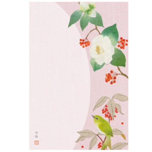 Carte postale camélia blanc