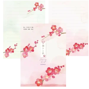 papier à lettre branches de prunier