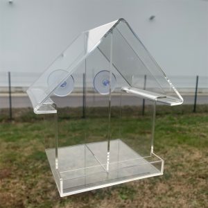 Mangeoire acrylique à deux fenêtres