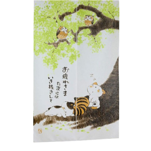 Noren chats et hiboux endormis