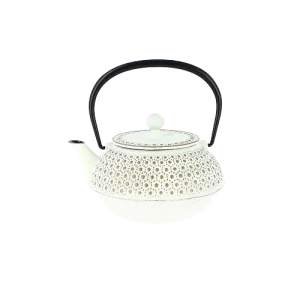 Grande théière en fonte blanche 0,9 lt