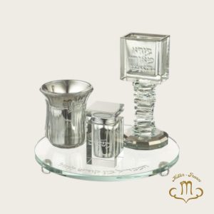set de Havdala en cristal