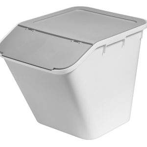 Bac de tri avec couvercle 51 L – Blanc