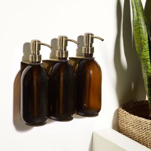 Porte savon mural triple- 2 coloris au choix