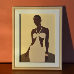 Affiche encadrée de femme noire aux cheveux courts