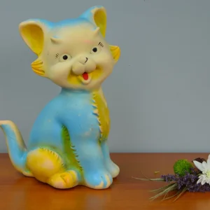 Chat en caoutchouc, année 60