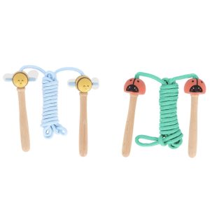 Corde à sauter enfant avec poignées en bois