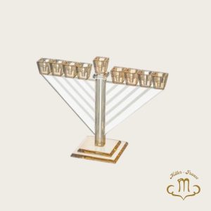 Hanoukia élégante en cristal 21 cm
