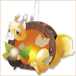 Lanterne lumineuse à construire – Ecureuil