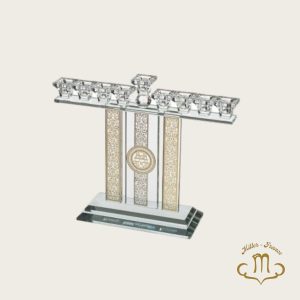 Hanoukia en cristal 37*36 cm