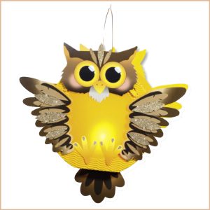 Lanterne lumineuse à construire – Hiboux