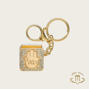 Porte-clés en métal Mazal avec livre de Tehilim 3 cm