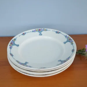 5 assiettes plates Longchamp, modèle Versailles Ennegé