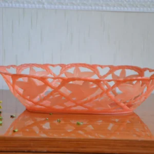 Corbeille en plastique rouge, marque Clé